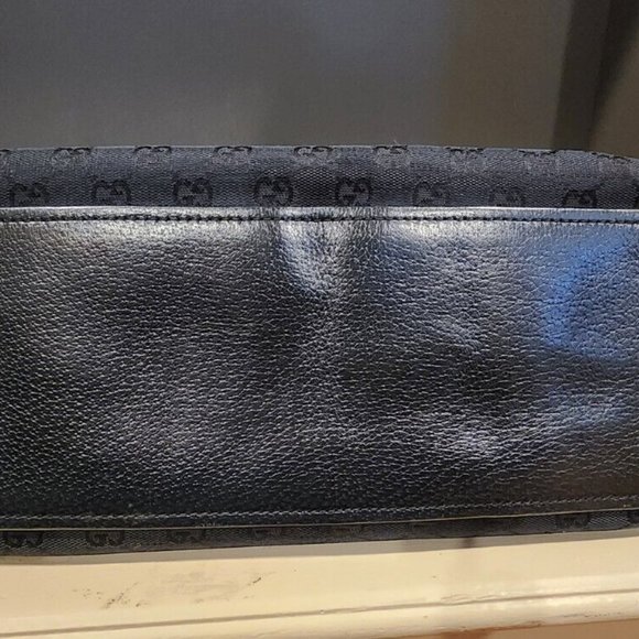 Gucci Vintage Early 2000's GG Canvas Belt Buckle Large Tote W/ Silver Hardware - Picture 9 of 9